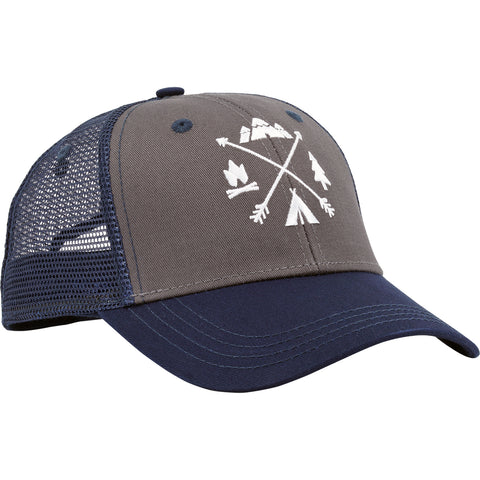 X-Arrows Curved Trucker (Navy and Grey)