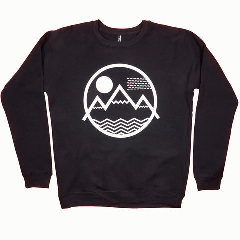 Vibe Mountain Crewneck Sweatshirt (Black)