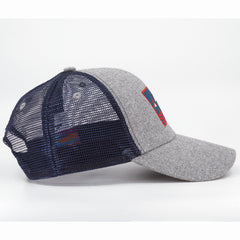 Square Vibes Trucker (Wool and Navy)