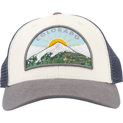 Colorado Mountain Trucker Hat (Cream/Grey)