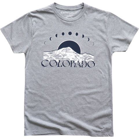 Moon Phases Colorado T-Shirt (Grey)