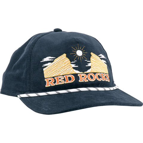 Red Rocks Snapback Hat (Navy Corduroy)