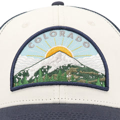 Colorado Mountain Trucker Hat (Navy / Cream)