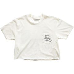 Red Rocks Colorado Tee Shirt. Pocket Crop Top.