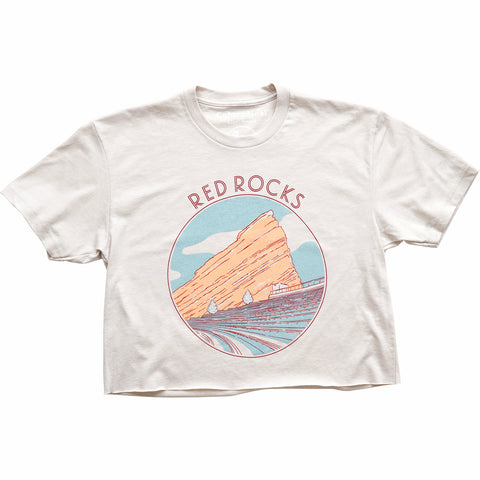 Red Rocks Crop Tee (Sand)