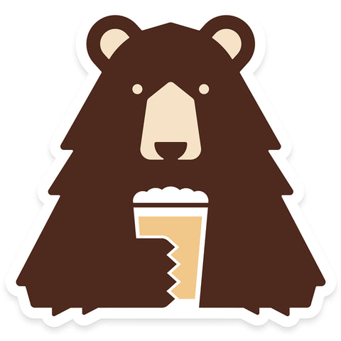 Beer Bear Sticker
