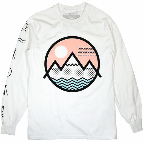 Vibe Mountain Offset Long Sleeve Tee