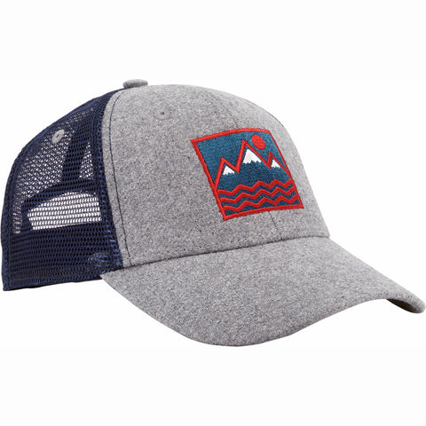 Square Vibes Trucker (Wool and Navy)